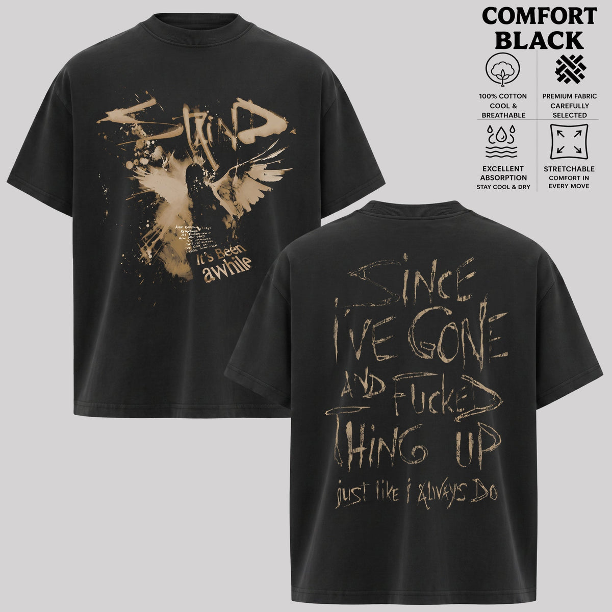 Retro Staind Band Angel Wings 2 side T-shirt & Hoodie