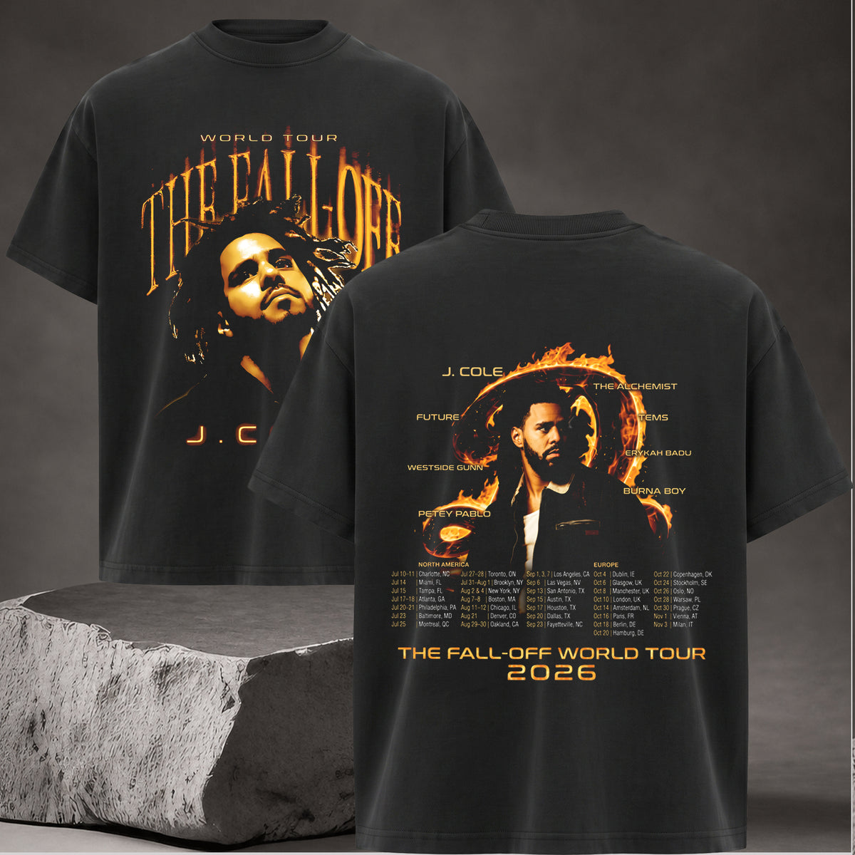 Retro J. Cole Tour 2026 Charlotte Hornets Starter T-Shirt, Hoodie