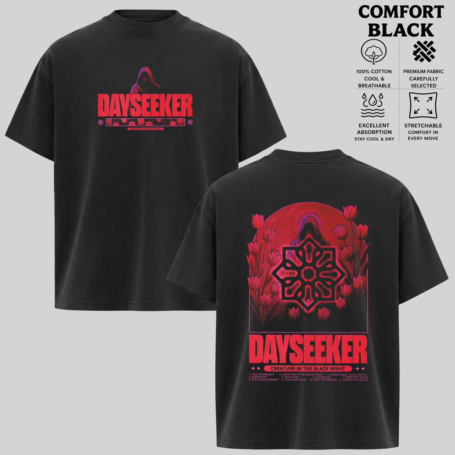 Retro Dayseeker Creature 2025 Album Tracklist Tee Shirt, Hoodie