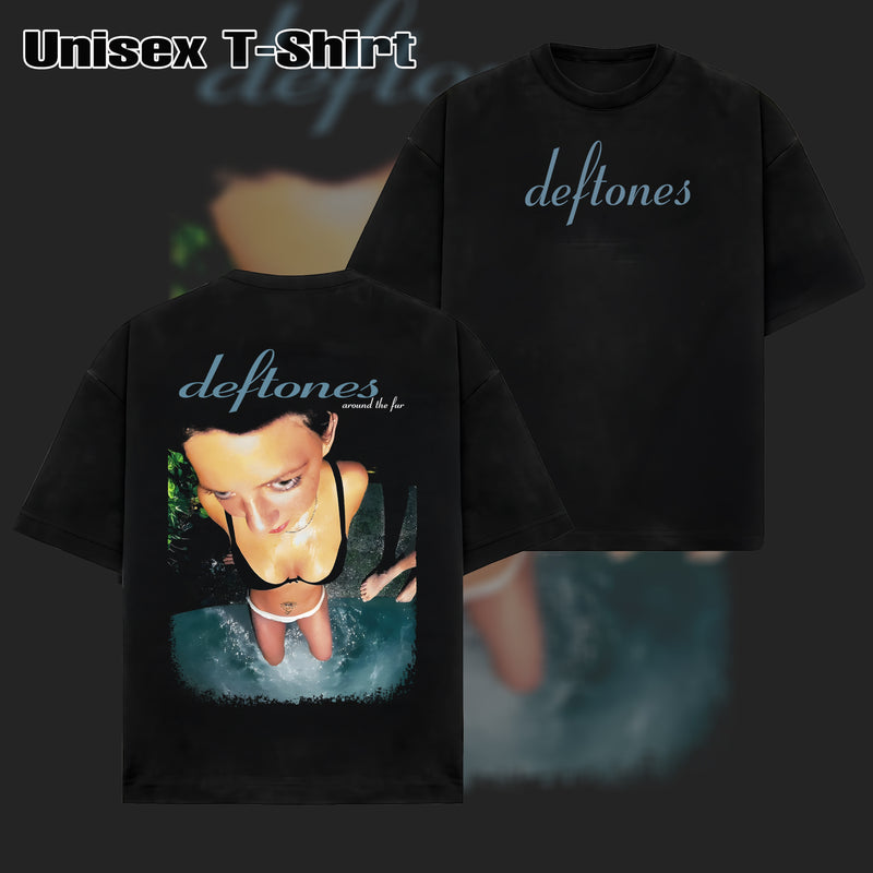 Deftones Around The Fur 2022 Black T-Shirt 90s Top Men's and Women's