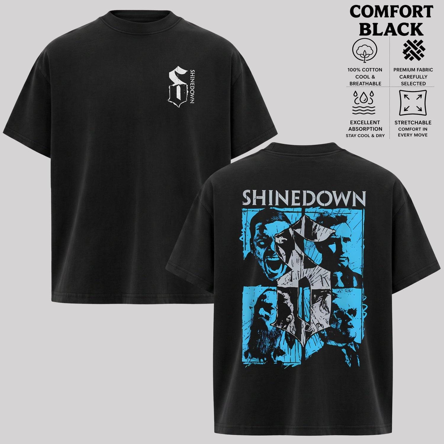 Vintage Shinedown Band Quadrant poster T-Shirt & Hoodie