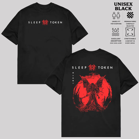 Sleep Token Red Angel Moon Graphic T-Shirt & Hoodie