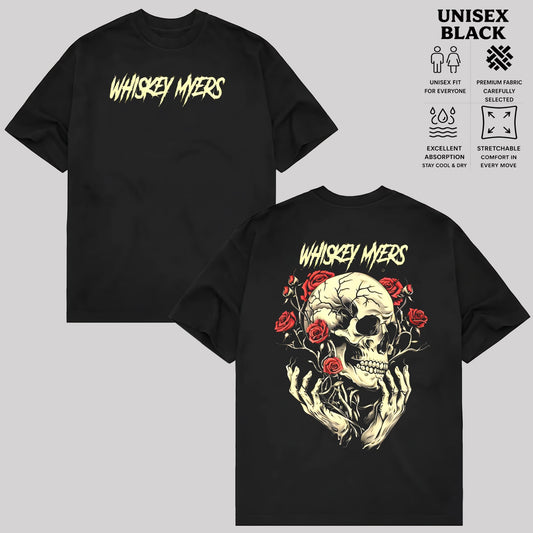 Whiskey Myers Black Double Print Shirt Skeleton Scythe Country Rock Tee & Hoodie