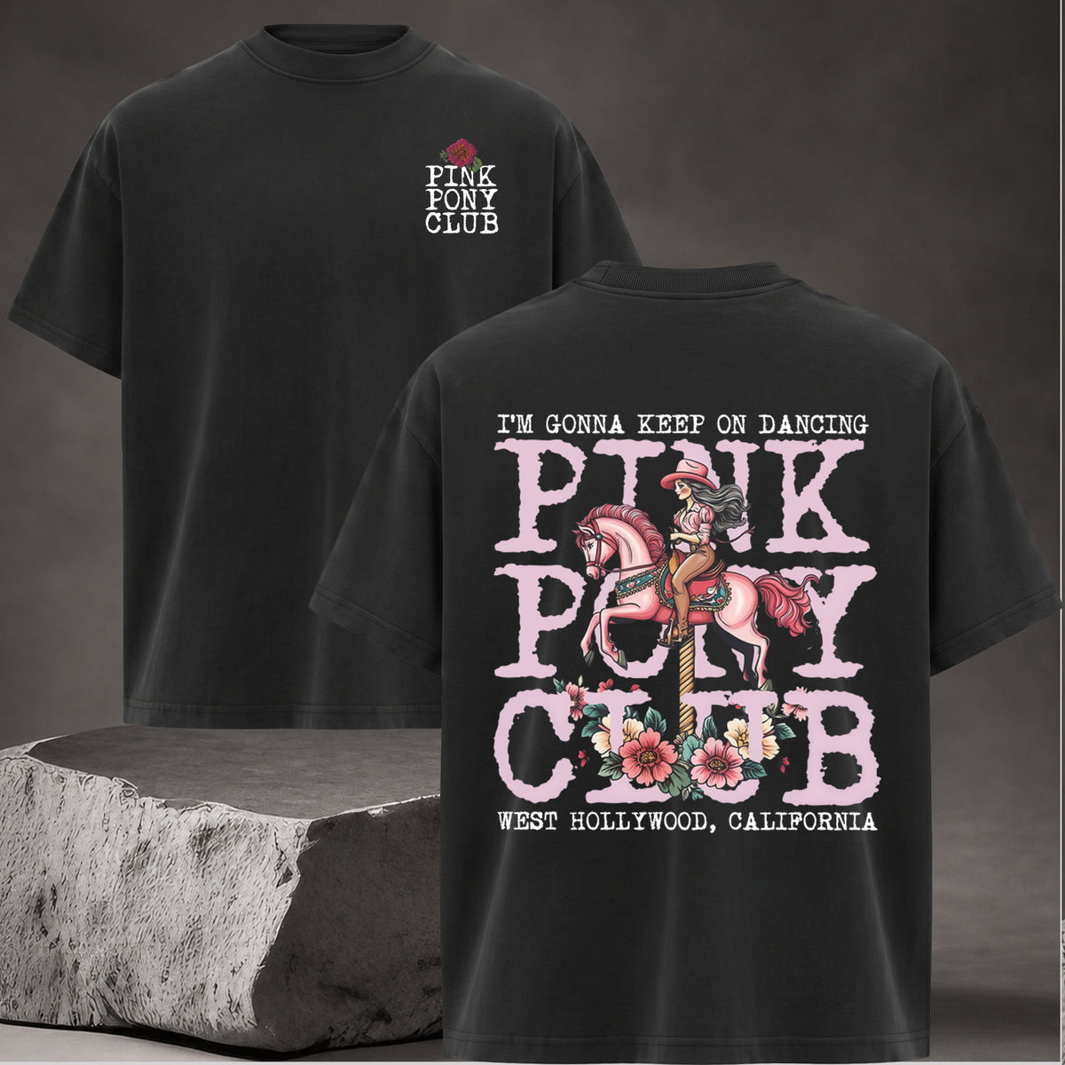 Vintage Pink Pony Club Shirt Band Graphic Tee