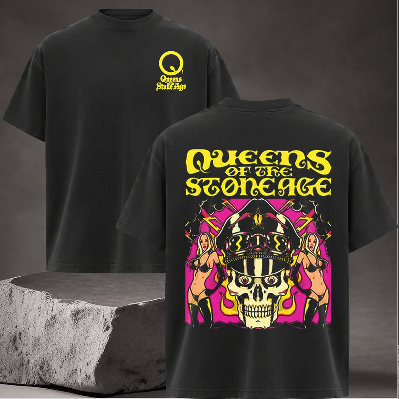 Retro Queens Of The Stone Age 2026 Tour Graphic Tee T-Shirt