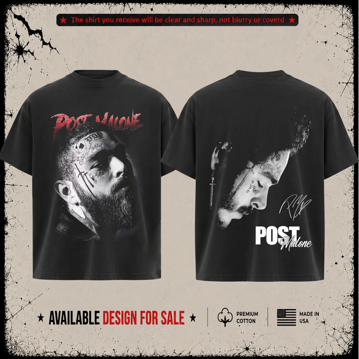 Vintage 90s Post Malone , Malone Rap Music Shirt & Hoodie