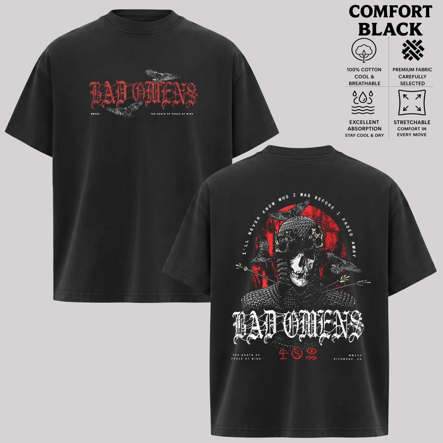 Retro Bad Omens The Death Of Peace Of Mind Medieval King T-Shirt & Hoodie