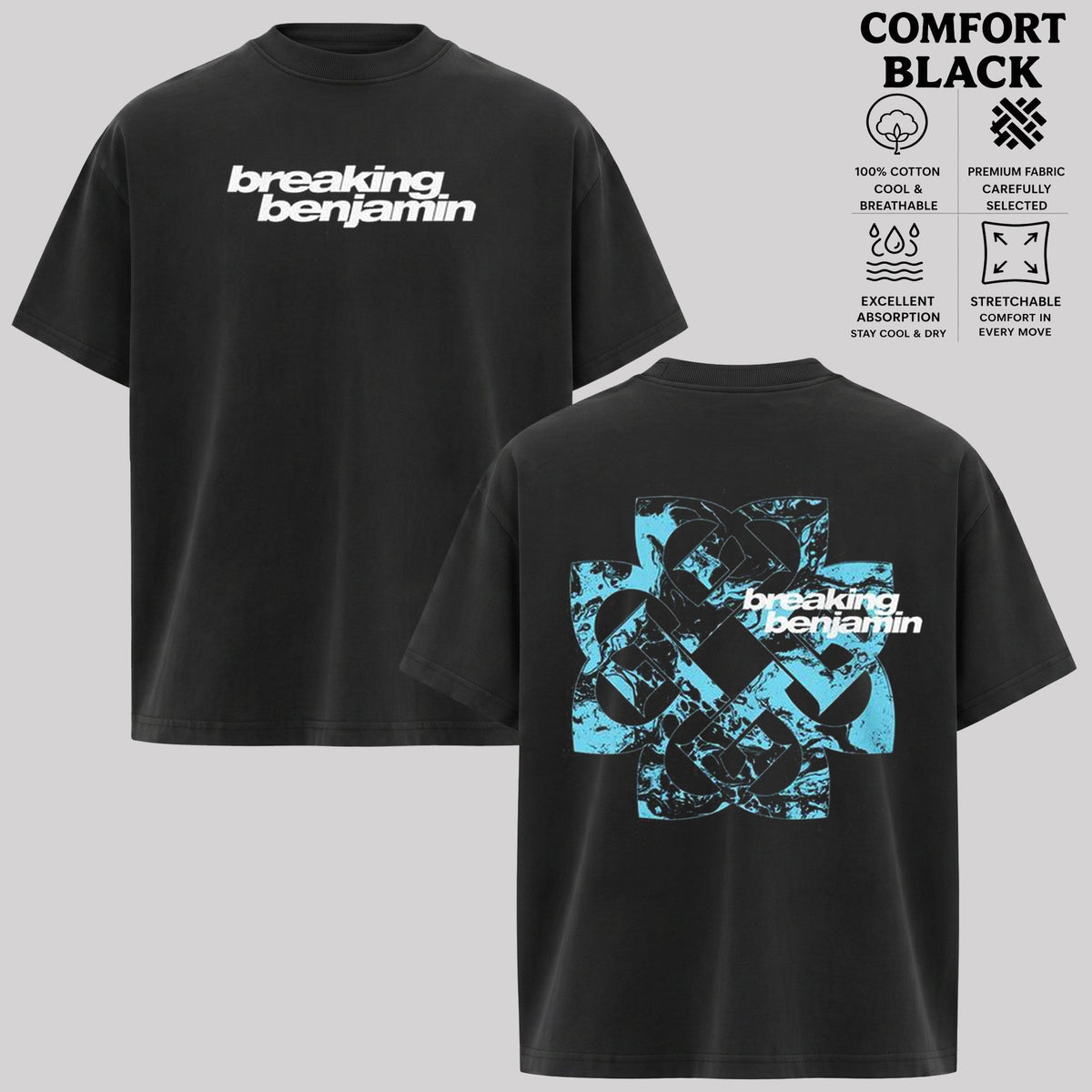 Vintage Breaking Benjamin Blue Symbol T-Shirt & Hoodie