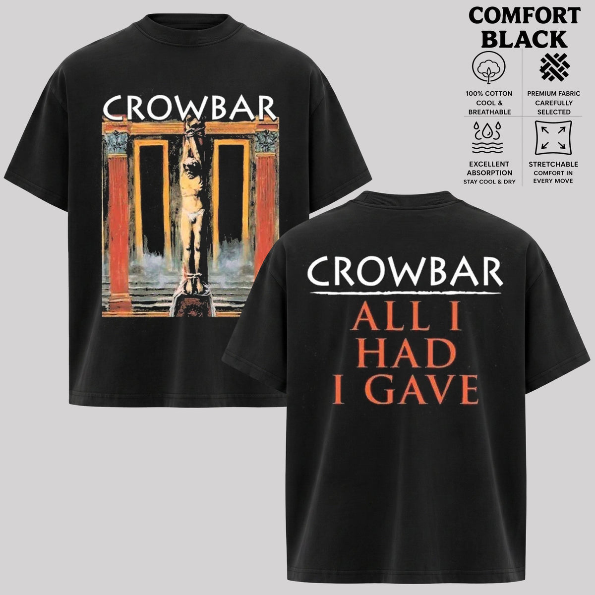 Crowbar Vintage Crucifixion T-Shirt & Hoodie
