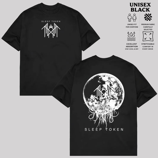 Sleep Token Band Red Angel Moon Graphic T-Shirt & Hoodie