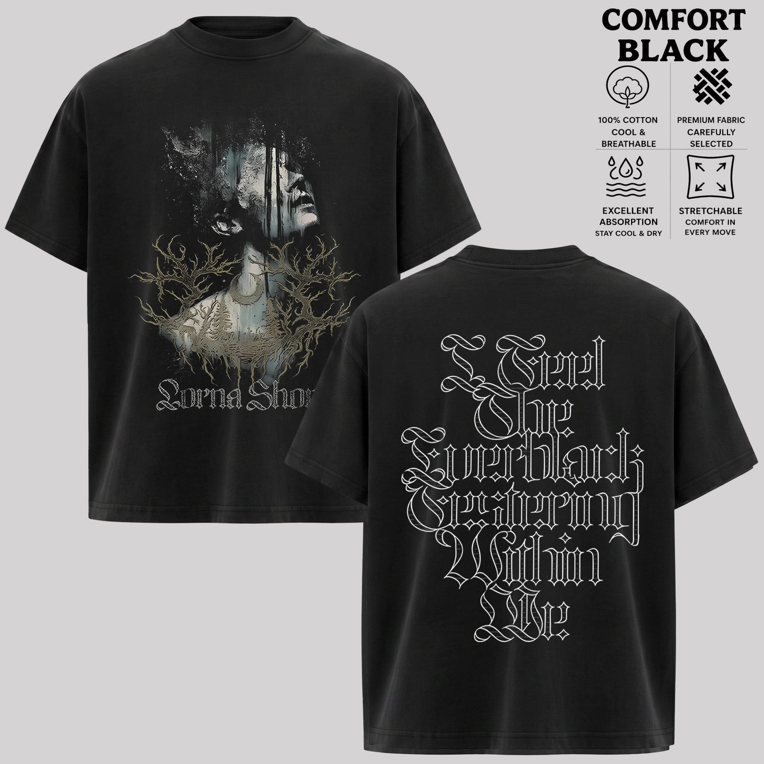 Lorna Shore Pain Remains Graphic T-Shirt Gothic Deathcore Band Tee