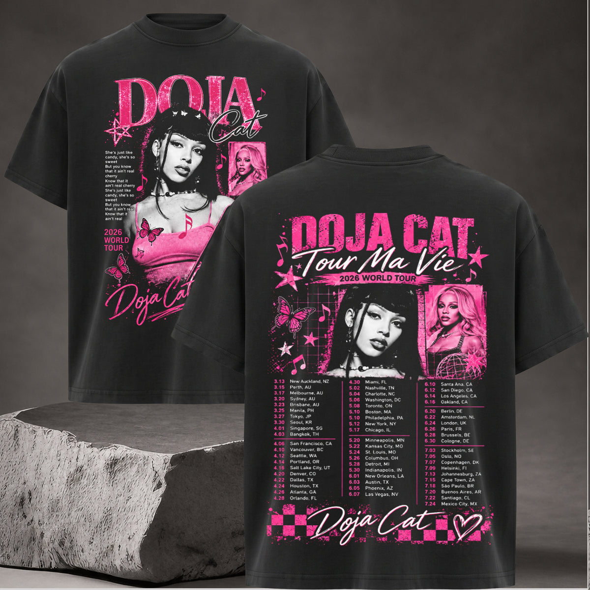 Vintage Doja Cat Tour Ma Vie World Tour Cotton T Shirt