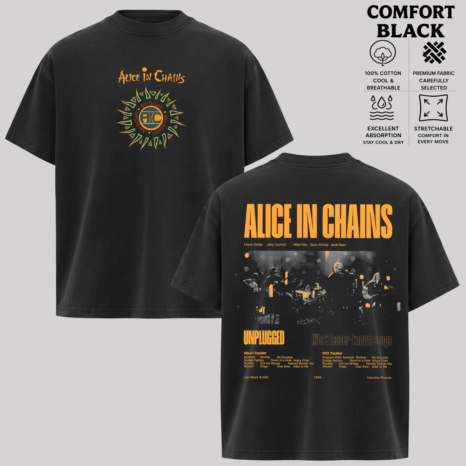 Vintage Album Alice In Chains Band Rock Band T-Shirt, Hoodie