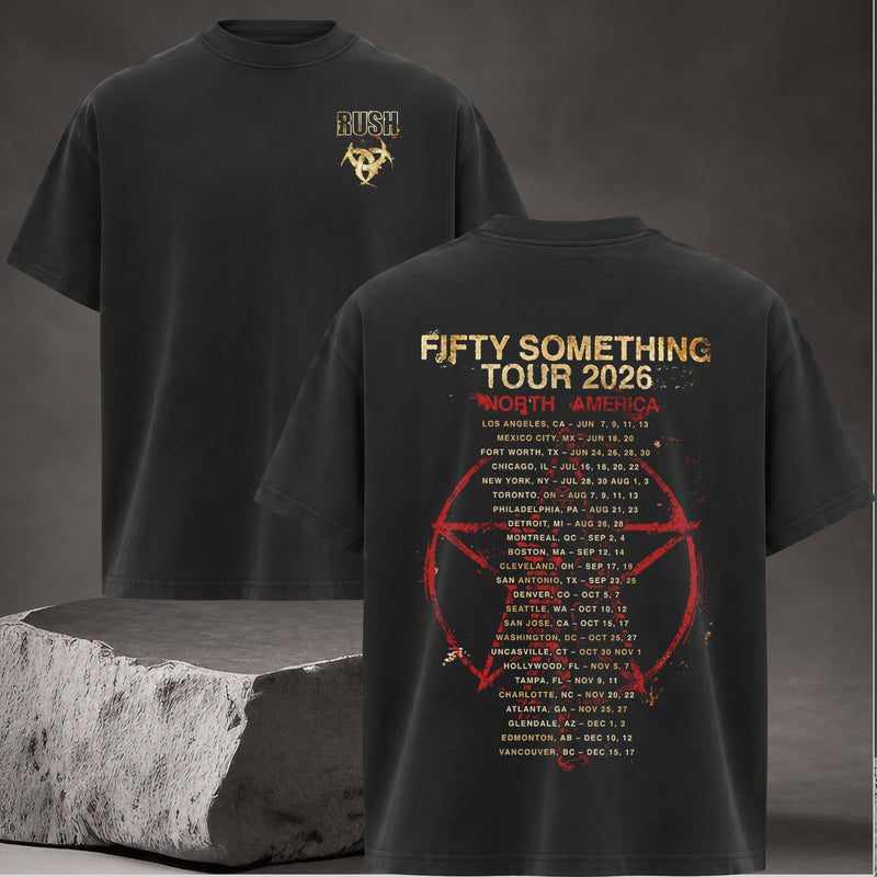 Rush Fifty Something Tour 2026 Stage Rock Band T-Shirt & Hoodie
