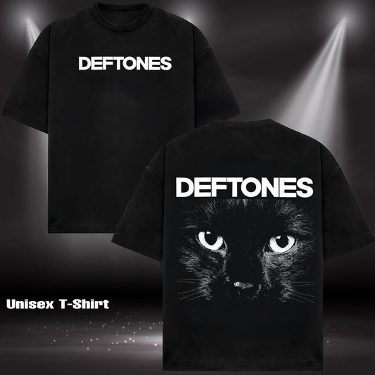 Deftones Cat Shirt, Vintage 90s Band Tee, Dark Y2k Graphic T-Shirt & Hoodie