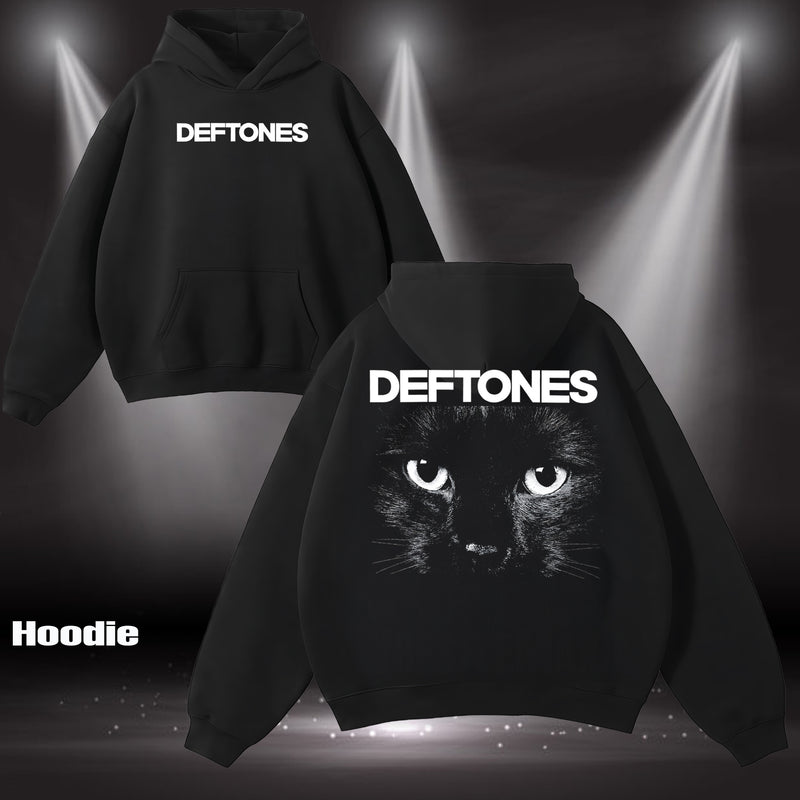 Deftones Cat Shirt, Vintage 90s Band Tee, Dark Y2k Graphic T-Shirt & Hoodie
