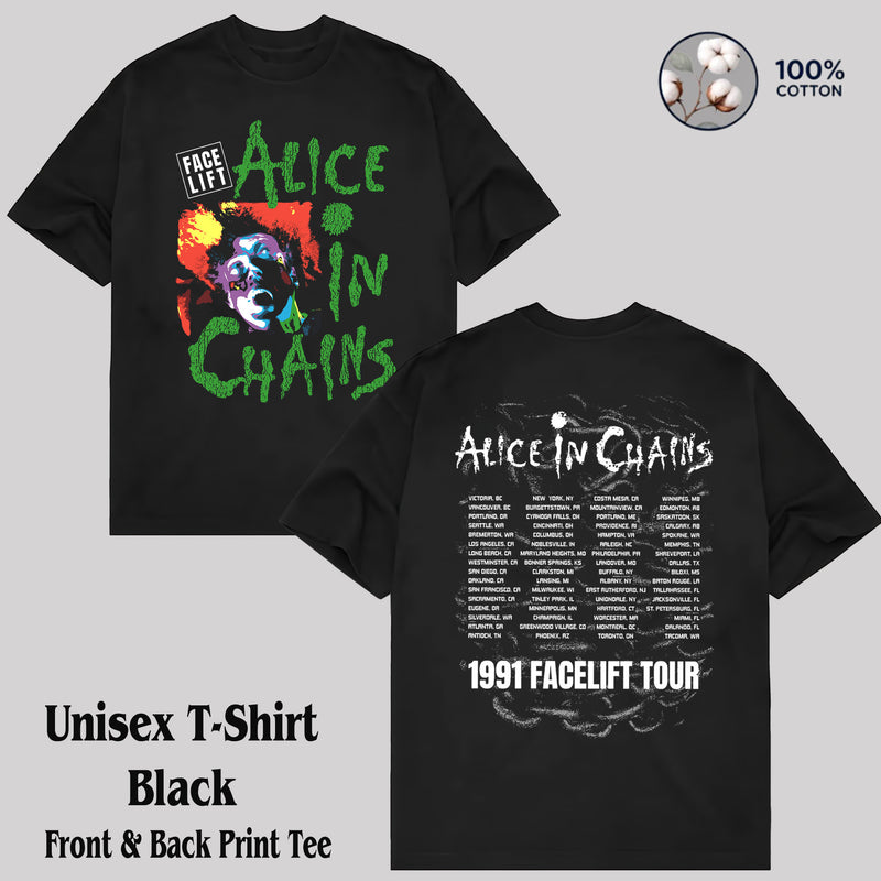Alice in Chains Men's T Shirt 1991 Facelift Tour T-Shirt, Hoodie