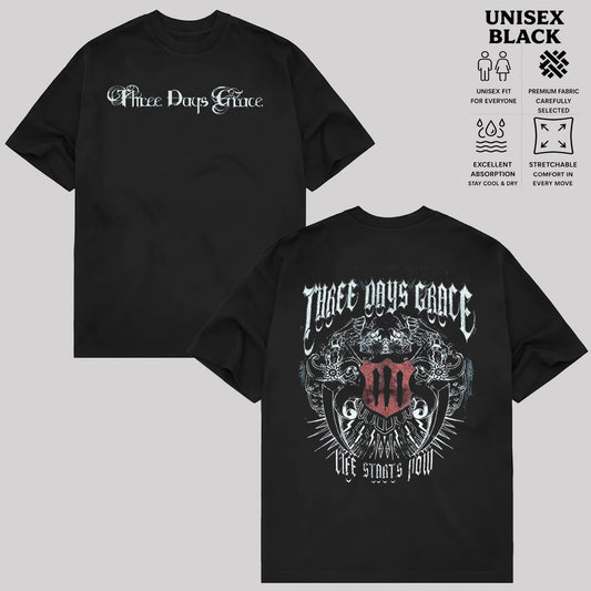 Three Days Grace Gothic Crest T-Shirt & hoodie