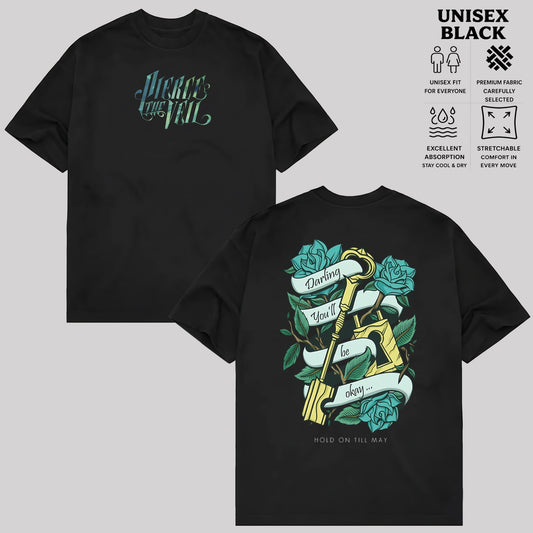 Pierce the Veil Hold On Till May Floral Key Graphic T-Shirt & Hoodie