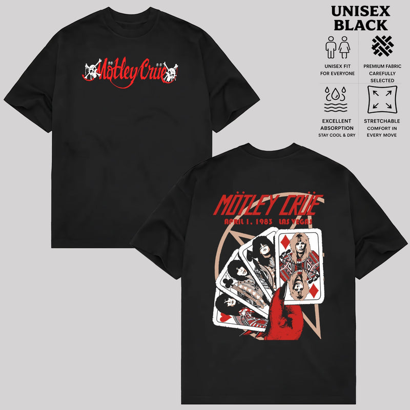 Motley Crue Band T-Shirt, Vintage Rock Graphic Tee, 80s Heavy Metal Style Shirt
