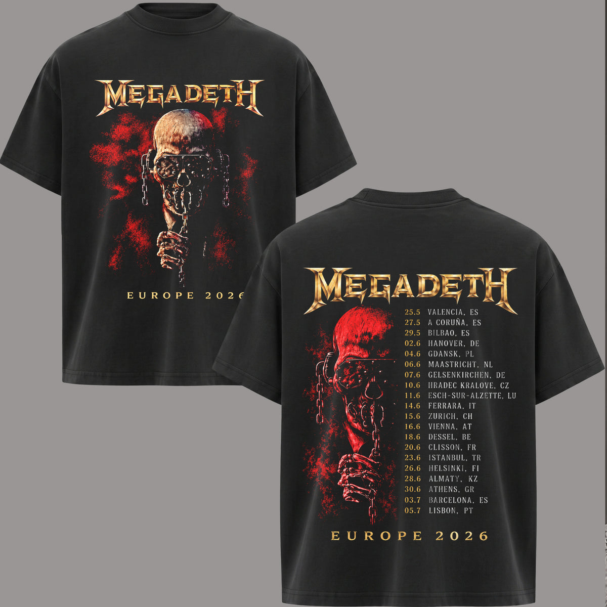 Vintage Megadeth Rock band Music Graphic Tee T-Shirt & Hoodie