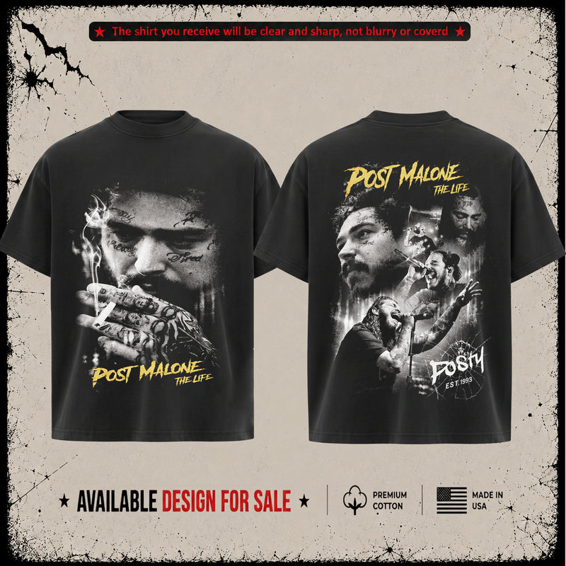 Vintage 90s Post Malone Rap Music Shirt & Hoodie