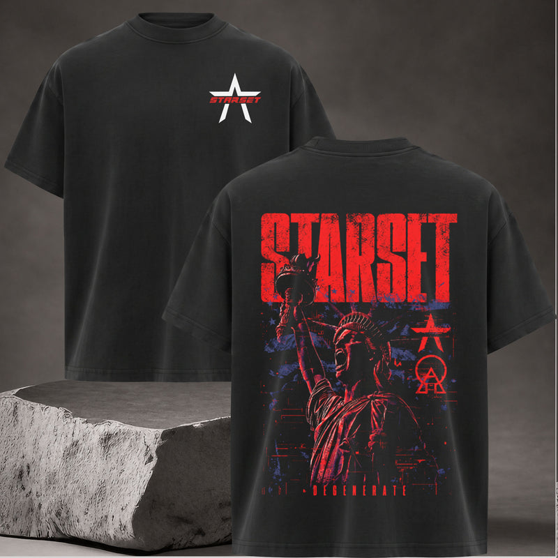Retro STARSET Rock Band Tee Graphic Tee Shirt