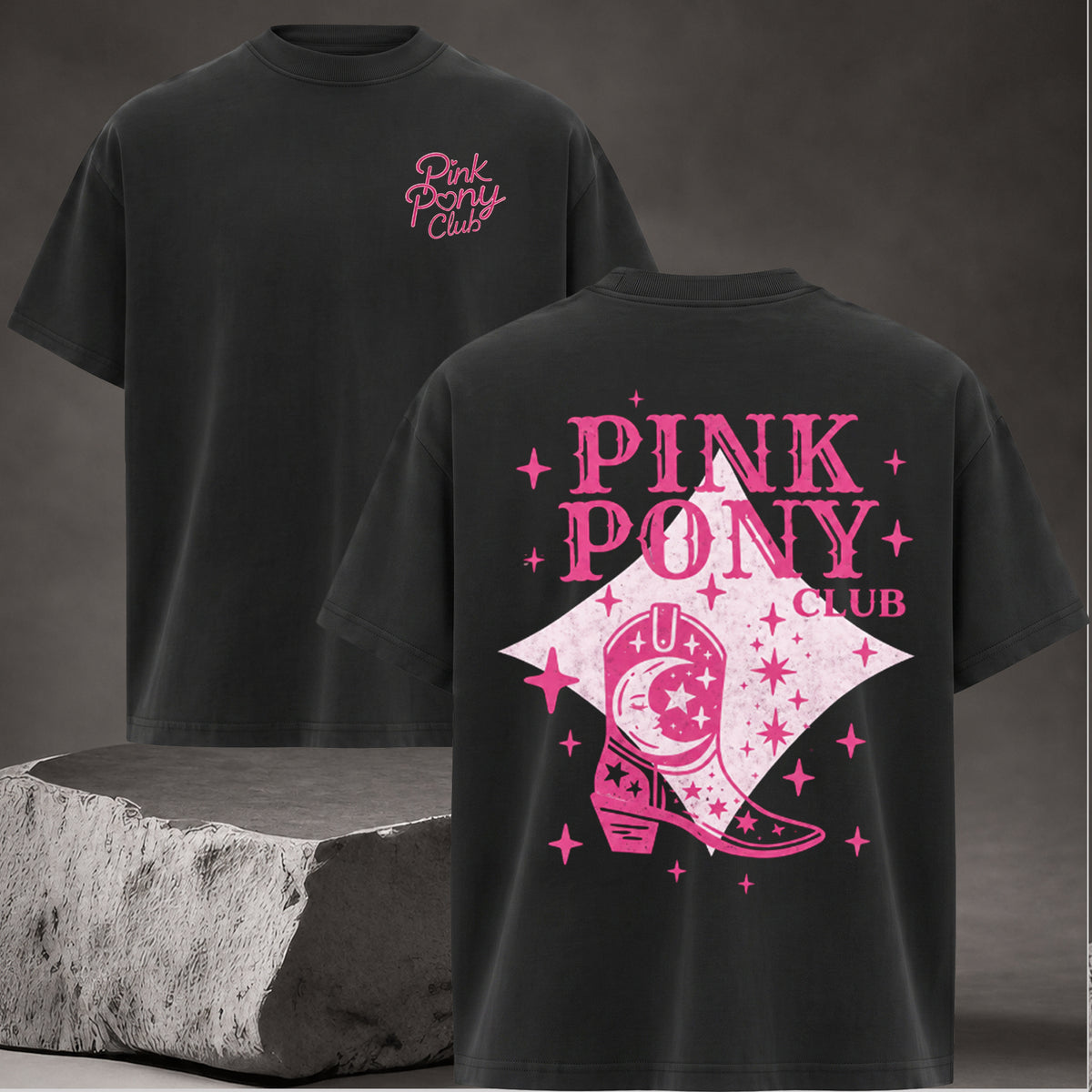 Vintage Pink Pony Club Graphic Tee Shirt
