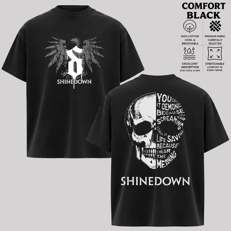 Retro Shinedown Skull Rock Band T-Shirt, Hoodie