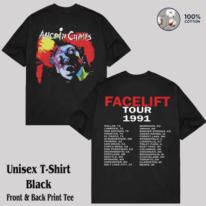 Alice In Chains Facelift 1991 Concert Tour T-Shirt, Hoodie