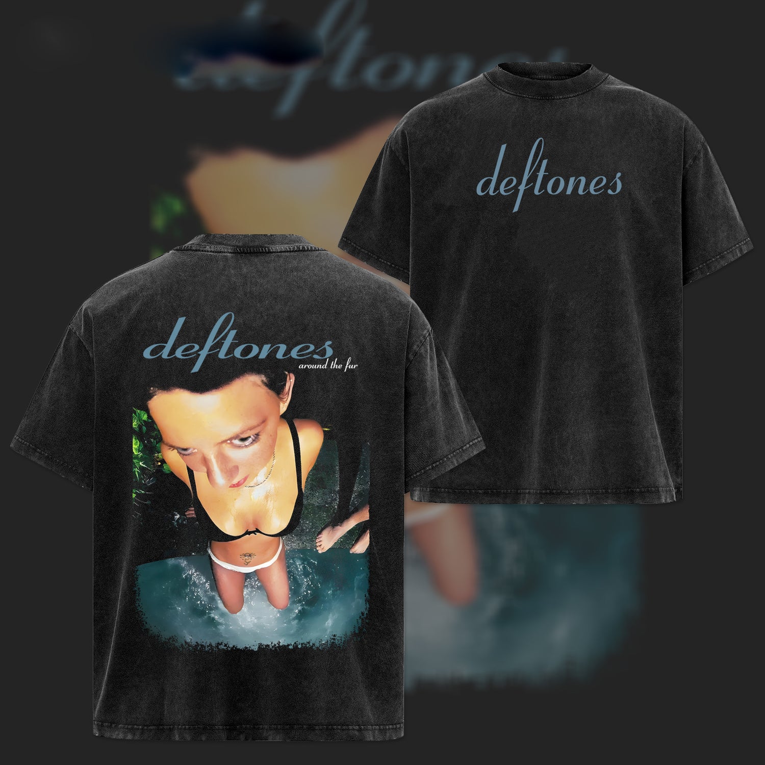 Deftones Around The Fur 2022 Black T-Shirt 90s Top Men's and Women's