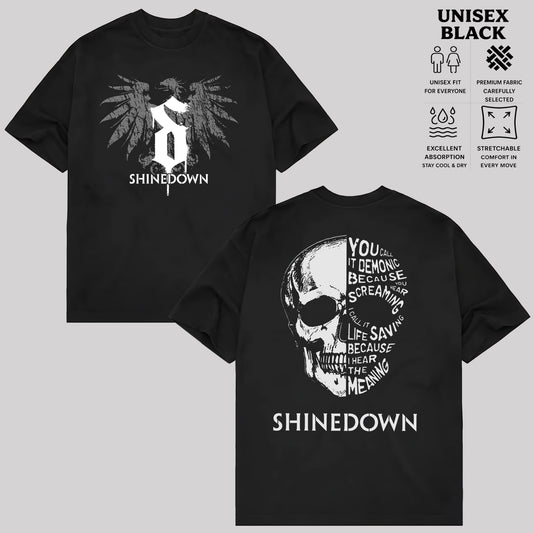 Vintage Shinedown Skull T Shirt & Hoodie